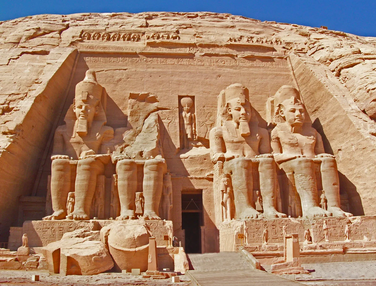 Abu Simbel Temple in ancient Nubia