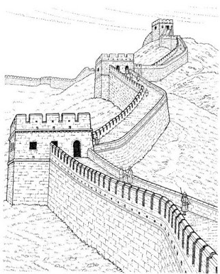 Pencil Sketches of the Great Wall of China